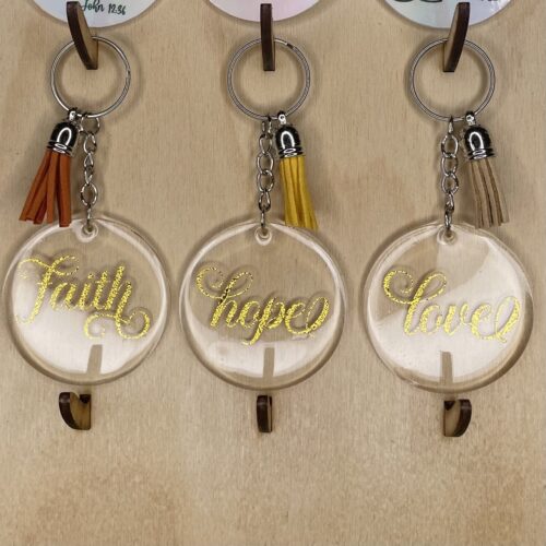 Faith Hope and Love Keyring